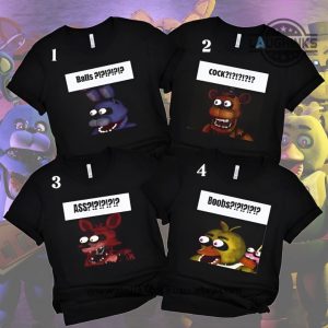 Fnaf Balls Shirt Sweatshirt Hoodie Cock Ass Boobs Shirts Game Five Nights  At Freddys Funny Meme Tshirt Fnaf Movie 1 2 3 Shirt Bonny Foxy Fazbear -  Laughinks