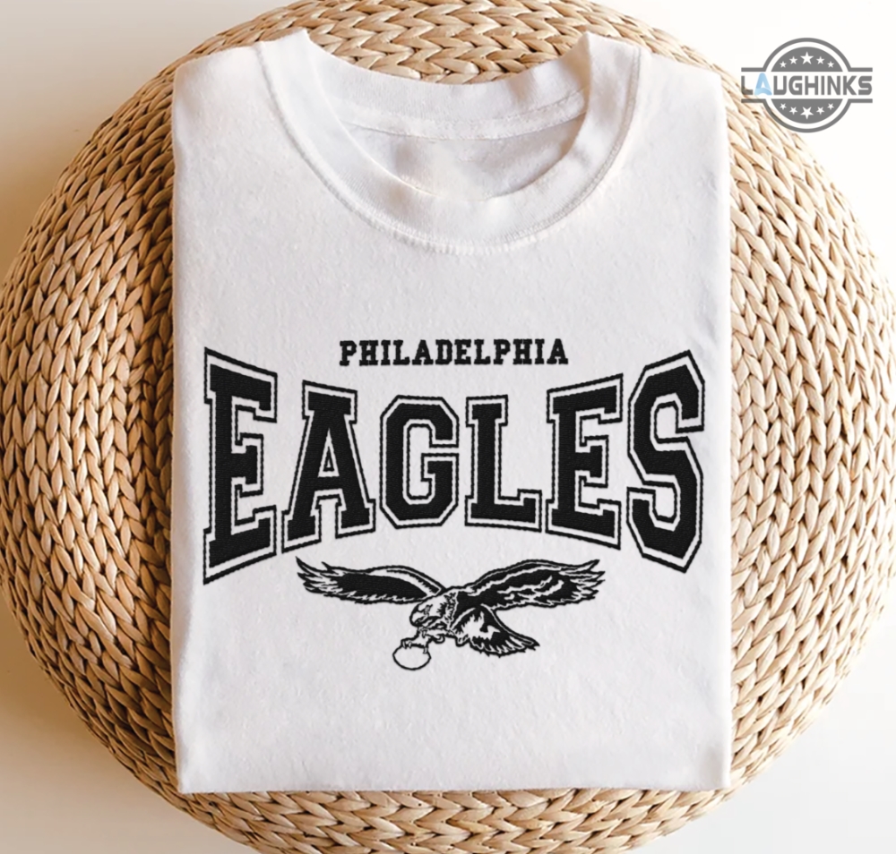 Eagles Crew Neck Sweatshirt Tshirt Hoodie Embroidered Philadelphia Eagles Football Embroidery Shirts Old School Vintage Crewneck T Shirt