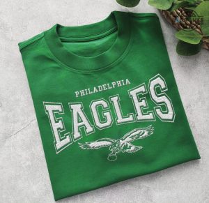 eagles crew neck sweatshirt tshirt hoodie embroidered philadelphia eagles football embroidery shirts old school vintage crewneck t shirt laughinks 2