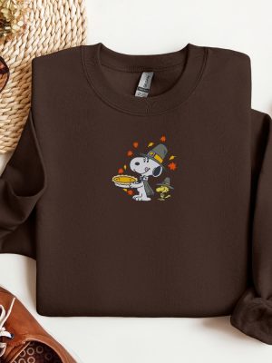 Fall Thanksgiving Embroidered Crewneck Cozy Fall Fashion Thanksgiving Autumn Apparel Unique revetee 7