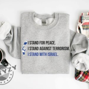 I Stand With Israel Pray For Israel Shirt Israel Love Sweatshirt Support Israel Tshirt Peace In Israel Hoodie Jewish Freedom Shirt giftyzy 5