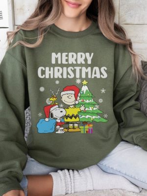 Christmas Snoopy Sweatshirt Christmas Cartoon Dog Sweatshirt Christmas Gift Vintage Sweatshirt Unique revetee 5