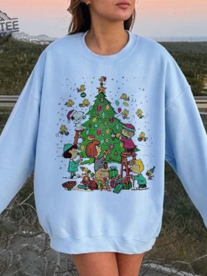 The Peanuts Snoopy Charlie Christmas Sweatshirt 2D Christmas Snoopy Unisex Hoodie Retro The Peanuts Sweatshirt Christmas Gift Unique revetee 3