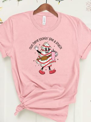 Boojee Out Here Lookin Like A Snack Funny Xmas Christmas Tree Cake Sweatshirt Christmas Tree Cake Shirt Boojee Christmas Shirt Unique revetee 6