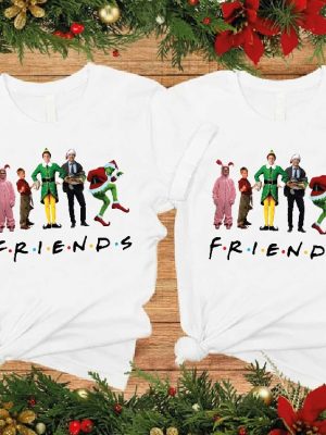 Friends Christmas Shirt Christmas Shirt Kids Christmas Squad Shirt Friends Tshirt Christmas Movies Characters Shirt Friends X Mas Tee Unique revetee 6