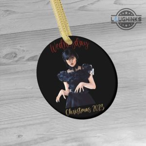 wednesday addams christmas ornament morticia jenna ortega black wednesday addams dance creepy halloween xmas 2023 gift gothic holiday decorations laughinks 4