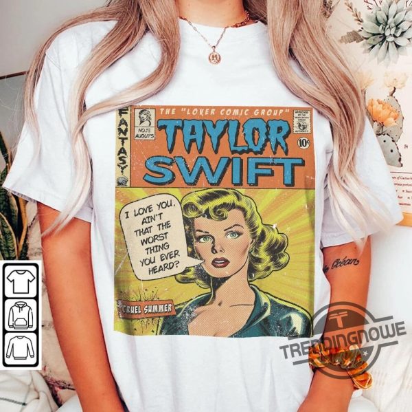 Taylor Swift Comic Shirt V1 Sweatshirt Merch Cruel Summer Vintage Comic Book Album Lover Taylor Eras Tour 2023 Graphic Tee trendingnowe 1