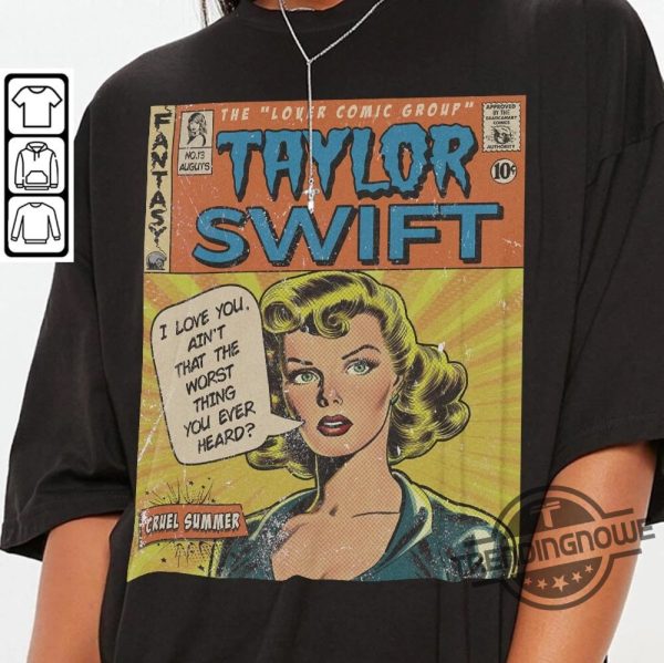Taylor Swift Comic Shirt V1 Sweatshirt Merch Cruel Summer Vintage Comic Book Album Lover Taylor Eras Tour 2023 Graphic Tee trendingnowe 3