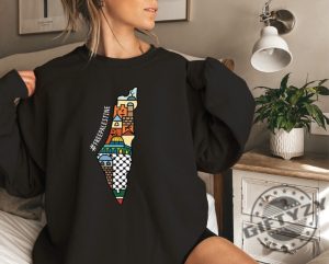 Palestine Map Flag Shirt Freedom Palestine Map Tshirt Free Palestine Hoodie Free Al Mosque Sweatshirt Al Aqsa Map Sweater Palestine City Shirt giftyzy 4