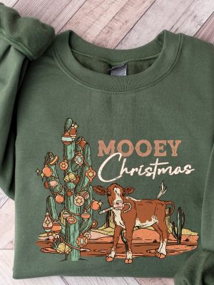 Mooey Christmas Sweatshirt Christmas Sweatshirt Cows Sweatshirt Christmas Cow Shirt Christmas Family Shirt Western Sweatshirt Unique revetee 2