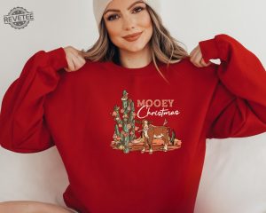 Mooey Christmas Sweatshirt Christmas Sweatshirt Cows Sweatshirt Christmas Cow Shirt Christmas Family Shirt Western Sweatshirt Unique revetee 3