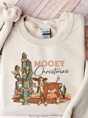 Mooey Christmas Sweatshirt Christmas Sweatshirt Cows Sweatshirt Christmas Cow Shirt Christmas Family Shirt Western Sweatshirt Unique revetee 4