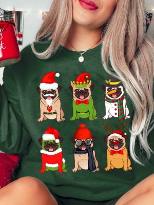 Christmas Pug Dog Sweatshirt Christmas Dogs Crewneck Christmas Dog Jumper Christmas Dog Mom Era Pitbull Dog Sweater Pitbull Sweatshirt Unique revetee 2