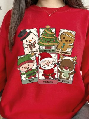 Tarot Card Christmas Sweatshirt Retro Tarot Christmas Shirt Christmas Santa Ghost Christmas Gift Tis The Season Christmas Tree Shirt Unique revetee 2