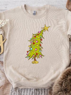 Whimsical Christmas Tree Shirt Whoville Tree Sweatshirt Whimsical Grinch Tree Trendy Christmas Tree Sweatshirt Grinch Tree Merry Tshirt Unique revetee 4