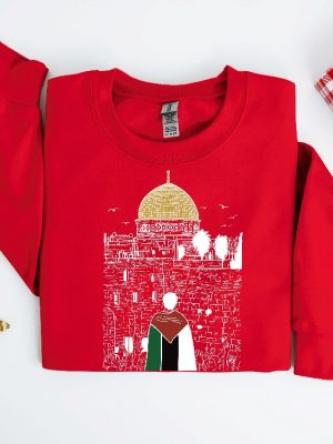 Free Palestine Sweatshirt Palestine Flag Hoodie Jerusalem Sweatshirt Human Rights Shirt Protest Sweater Save Palestine Free Gaza Sweat Unique revetee 3