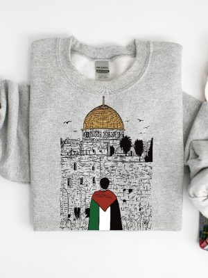 Free Palestine Sweatshirt Palestine Flag Hoodie Jerusalem Sweatshirt Human Rights Shirt Protest Sweater Save Palestine Free Gaza Sweat Unique revetee 4