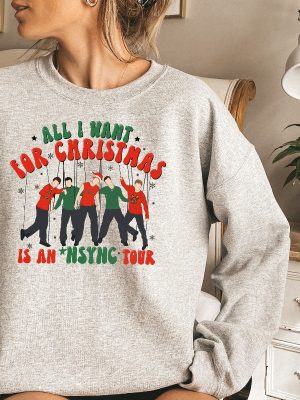 All I Want For Christmas Is An Nsync Tour Sweatshirt Nsync Go On Tour Sweater In My Nsync Reunion Era Nsync Cassette Christmas Shirt revetee 2