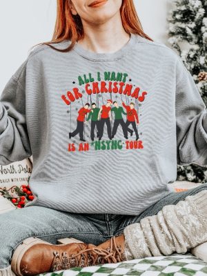 All I Want For Christmas Is An Nsync Tour Sweatshirt Nsync Go On Tour Sweater In My Nsync Reunion Era Nsync Cassette Christmas Shirt revetee 3