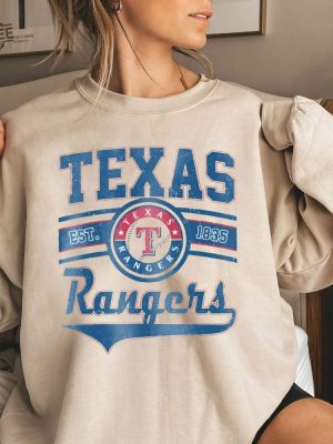 Vintage Texas Ranger Sweatshirt Vintage Texas Baseball Crewneck Sweatshirt Shirt Texas Baseball Sweatshirt Ranger Shirt Baseball Shirt revetee 2