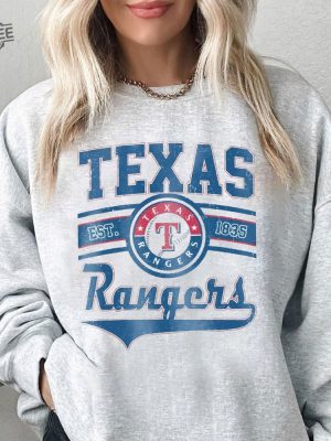 Vintage Texas Ranger Sweatshirt Vintage Texas Baseball Crewneck Sweatshirt Shirt Texas Baseball Sweatshirt Ranger Shirt Baseball Shirt revetee 5