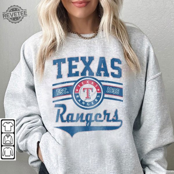 Vintage Texas Ranger Sweatshirt Vintage Texas Baseball Crewneck Sweatshirt Shirt Texas Baseball Sweatshirt Ranger Shirt Baseball Shirt revetee 5