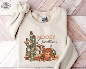 Mooey Christmas Sweatshirt Christmas Sweatshirt Cows Sweatshirt Christmas Cow Shirt Christmas Family Shirt Western Sweatshirt revetee 2