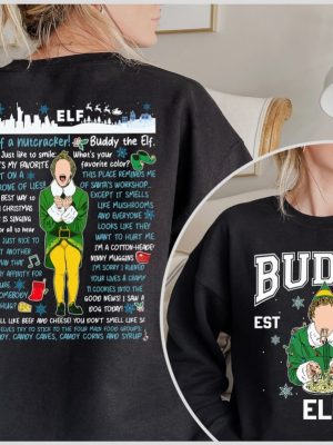 Buddy Elf Christmas Sweatshirt Buddy Elf Est 2001 Shirt Christmas Movie Shirt Xmas 2023 Christmas Matching Shirt Christmas Gifts Shirt Unique revetee 2