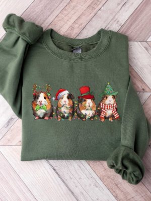 Merry Pigmas Sweatshirt Christmas Guinea Pig Sweater Funny Guinea Pig Shirt Christmas Farm Animal Shirt Christmas Sweatshirt Unique revetee 2