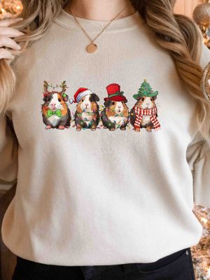 Merry Pigmas Sweatshirt Christmas Guinea Pig Sweater Funny Guinea Pig Shirt Christmas Farm Animal Shirt Christmas Sweatshirt Unique revetee 5