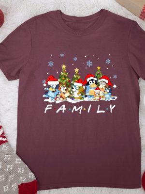 Christmas Bluey Family Shirt Christmas Family Bluey Shirt Sweatshirt Hoodie Bluey Party Shirt Bluey Christmas Trip Shirt Bluey Theme Tee Unique revetee 4 1