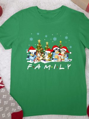 Christmas Bluey Family Shirt Christmas Family Bluey Shirt Sweatshirt Hoodie Bluey Party Shirt Bluey Christmas Trip Shirt Bluey Theme Tee Unique revetee 5 1