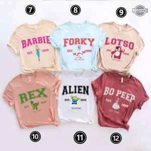 jessie toy story shirt sweatshirt hoodie mens womens little bo peep woody t shirt buzz lightyear tshirt alien sid toy story characters costume laughinks 2