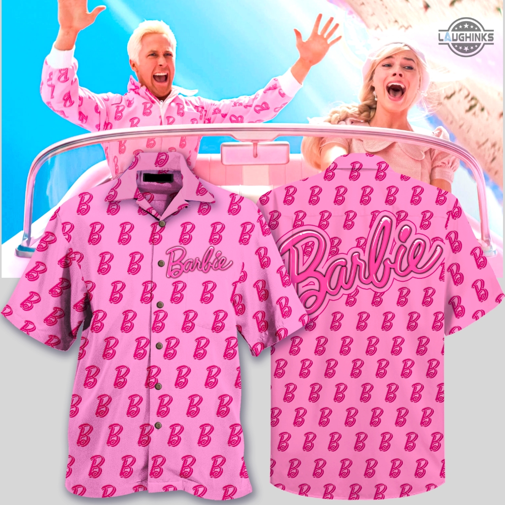 Ken Costume Ken Doll Pink Shirt And Shorts Barbie Movie Aloha Shirts Barbie  And Ken Hawaiian Shirts Near Me Ken Outfit Barbie Movie NEW - Laughinks