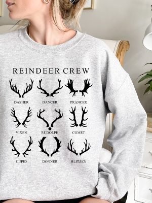 Christmas Reindeer Crew Sweatshirt Reindeer Shirt Christmas Deer Shirt Christmas Hoodie Christmas Gift Reindeer Christmas Christmas Gift Unique revetee 2