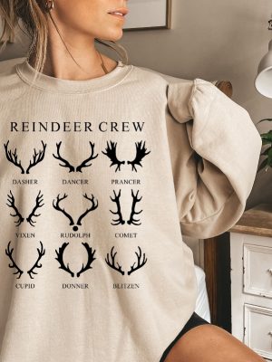 Christmas Reindeer Crew Sweatshirt Reindeer Shirt Christmas Deer Shirt Christmas Hoodie Christmas Gift Reindeer Christmas Christmas Gift Unique revetee 3