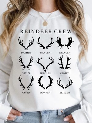 Christmas Reindeer Crew Sweatshirt Reindeer Shirt Christmas Deer Shirt Christmas Hoodie Christmas Gift Reindeer Christmas Christmas Gift Unique revetee 6