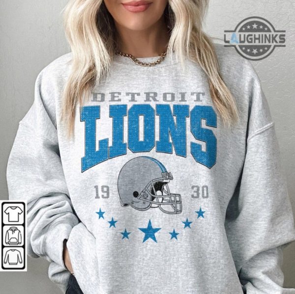 lions sweatshirt tshirt hoodie mens womens kids vintage detroit lions apparel detroit lions crewneck shirts retro blue monday night football game day t shirt laughinks 1