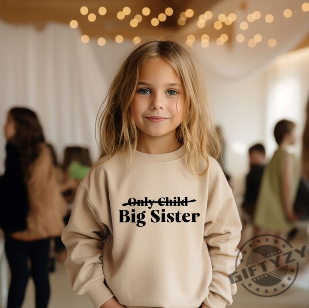 Only Child Big Sister Shirt Big Sister Announcement Tshirt Big Sister To Be Hoodie Only Child Expiring Sweatshirt Big Sister Shirt