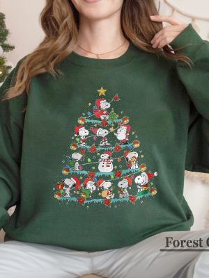 Snoopy Christmas Gratitude Embroidered Sweatshirt Snoopy And Woodstock Christmas Embroidered Crewneck Embroidered Snoopy Christmas Unique revetee 3