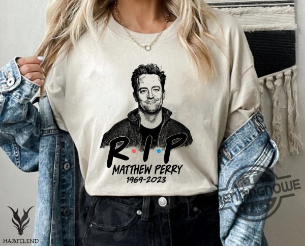 Rest In Peace Matthew Perry Shirt Retro Chandler Bing Friends Shirt Vintage Chandler Bing Memorial Shirt 90s Sitcom TV Series Fan Shirt trendingnowe.com 1