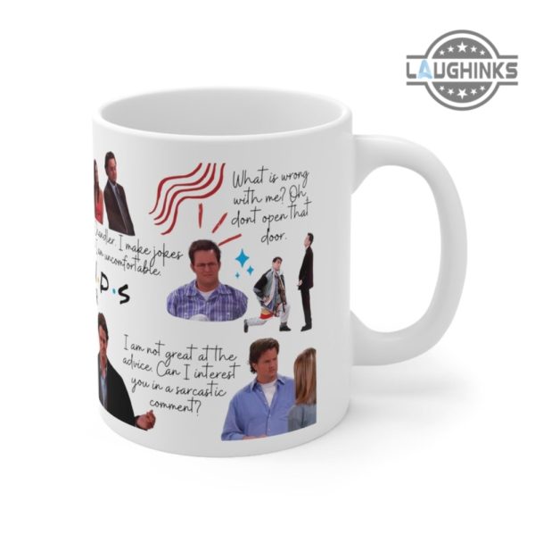 friends coffee cup camping mug travel mug color changing mug matthew perry dead friends cast chandler bing ceramic mug 11oz 15oz monica and chandler laughinks 3