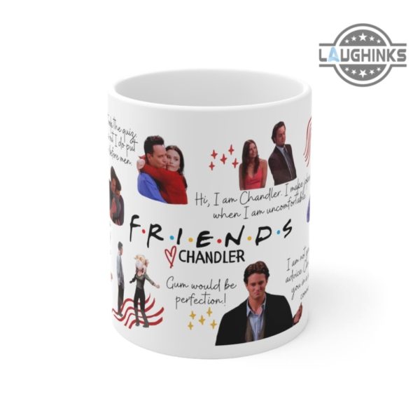 friends coffee cup camping mug travel mug color changing mug matthew perry dead friends cast chandler bing ceramic mug 11oz 15oz monica and chandler laughinks 4