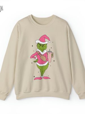 Grinchmas Sweatshirt Stanley Tumbler Grinch Shirt Retro Christmas Shirt Christmas Movie Sweater Mean One Shirt Green Guy Unique revetee 3