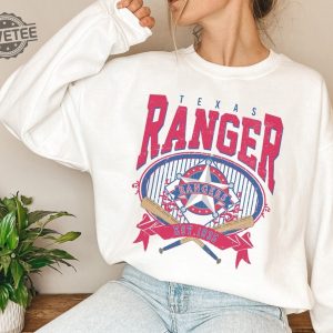 Vintage Texas Ranger Sweatshirt Vintage Texas Baseball Sweatshirt Texas Baseball Sweatshirt Ranger Shirt Unique revetee 3