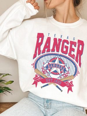 Vintage Texas Ranger Sweatshirt Vintage Texas Baseball Sweatshirt Texas Baseball Sweatshirt Ranger Shirt Unique revetee 3