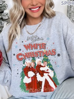 Vintage White Christmas Sweatshirt Christmas Movie Shirt White Christmas Movie 1954 Shirt Christmas Song Shirt Retro 90S Movie Shirt Unique revetee 4