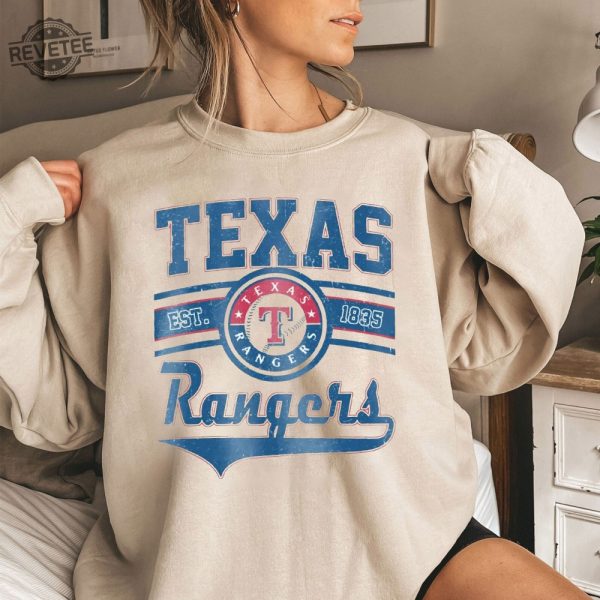 Vintage Texas Ranger Sweatshirt Vintage Texas Baseball Crewneck Sweatshirt Shirt Texas Baseball Sweatshirt Ranger Shirt Baseball Shirt Unique revetee 2