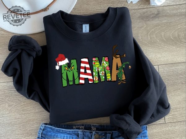 Grinch Christmas Sweatshirt Grinch Sweatshirt Christmas Sweatshirt Grinch Sweatshirt Christmas Vibe Mama Grinch Sweatshirt Mother Christmas Unique revetee 1