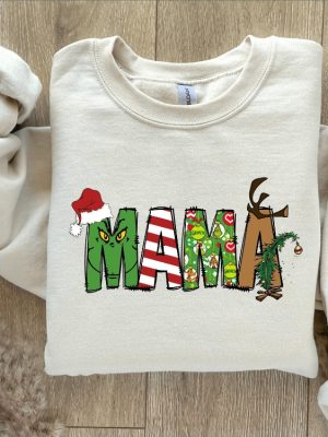 Grinch Christmas Sweatshirt Grinch Sweatshirt Christmas Sweatshirt Grinch Sweatshirt Christmas Vibe Mama Grinch Sweatshirt Mother Christmas Unique revetee 2